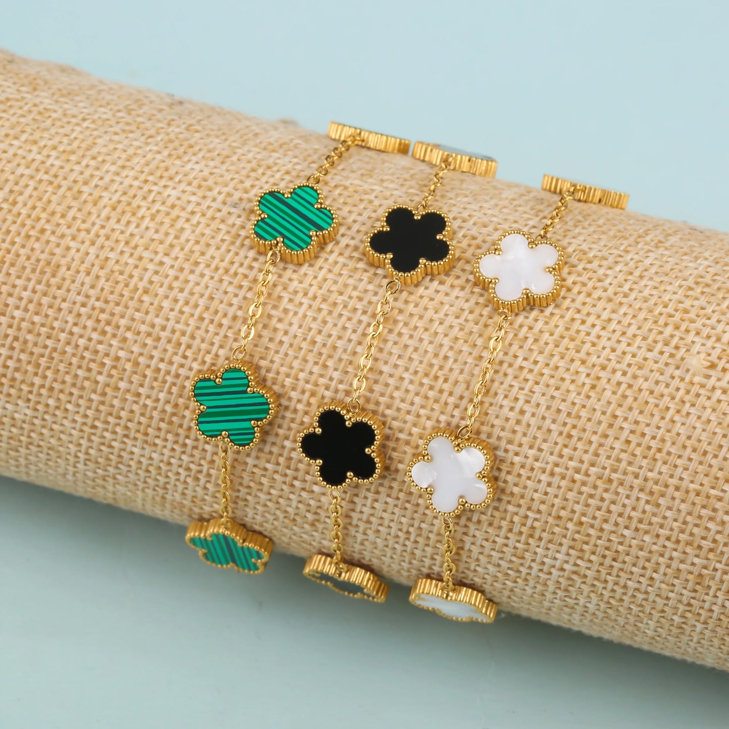 Adjustable Gold Flower Bracelets in 3 colors