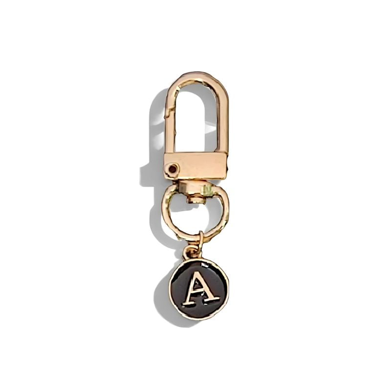 Elegant Metal Alphabet A Letter Keychain
