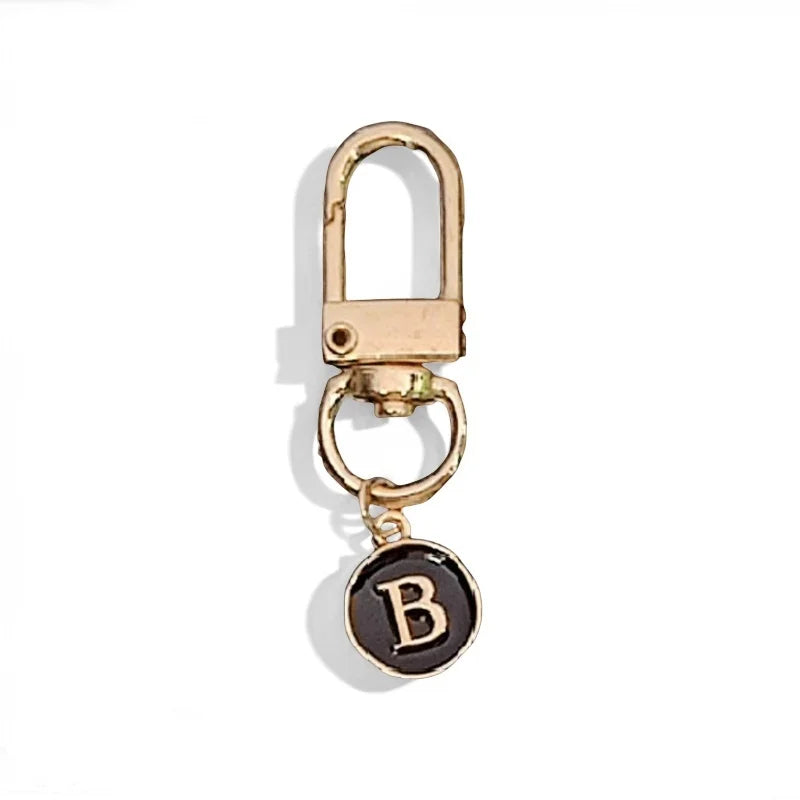 Elegant Metal Alphabet B Letter Keychain