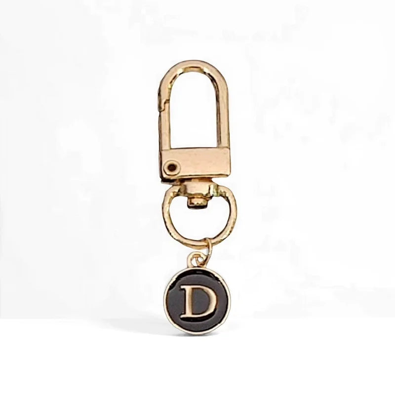 Elegant Metal Alphabet D Letter Keychain