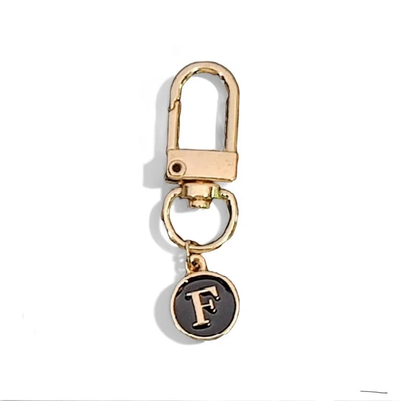 Elegant Metal Alphabet F Letter Keychain