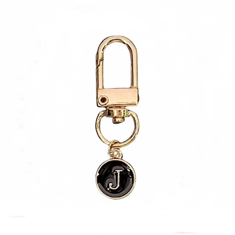 Elegant Metal Alphabet J Letter Keychain
