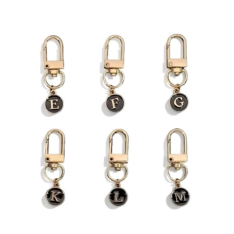 Elegant Metal Alphabet Letter Keychain
