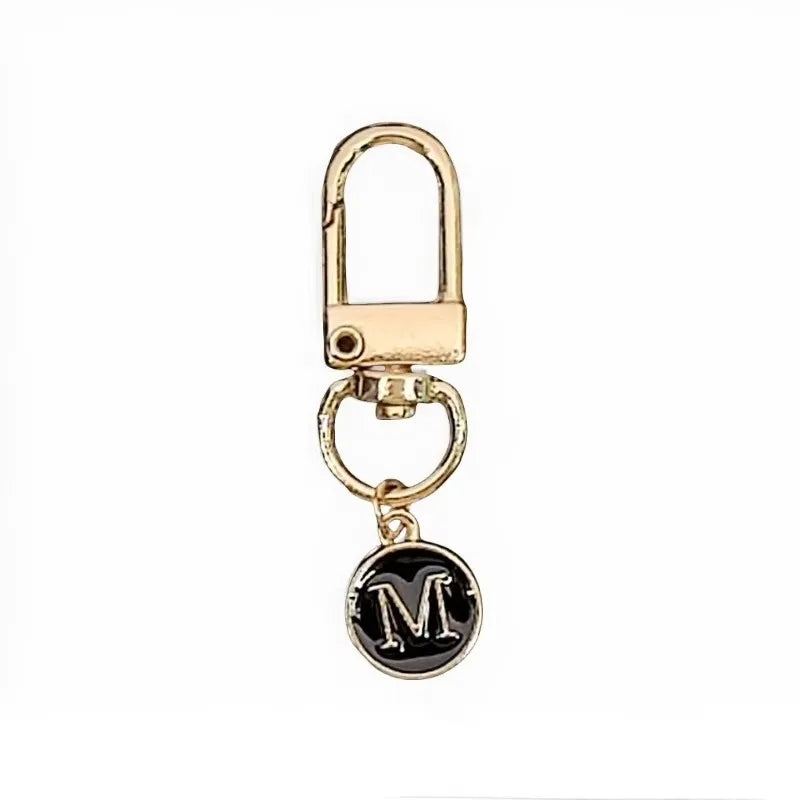 Elegant Metal Alphabet M Letter Keychain