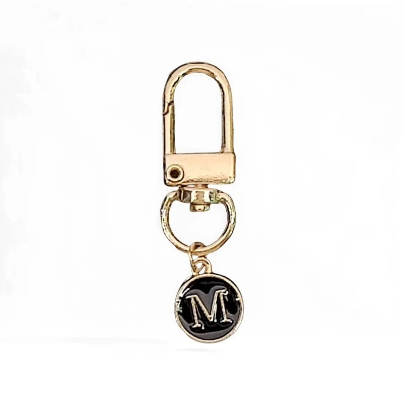 Elegant Metal Alphabet M Letter Keychain