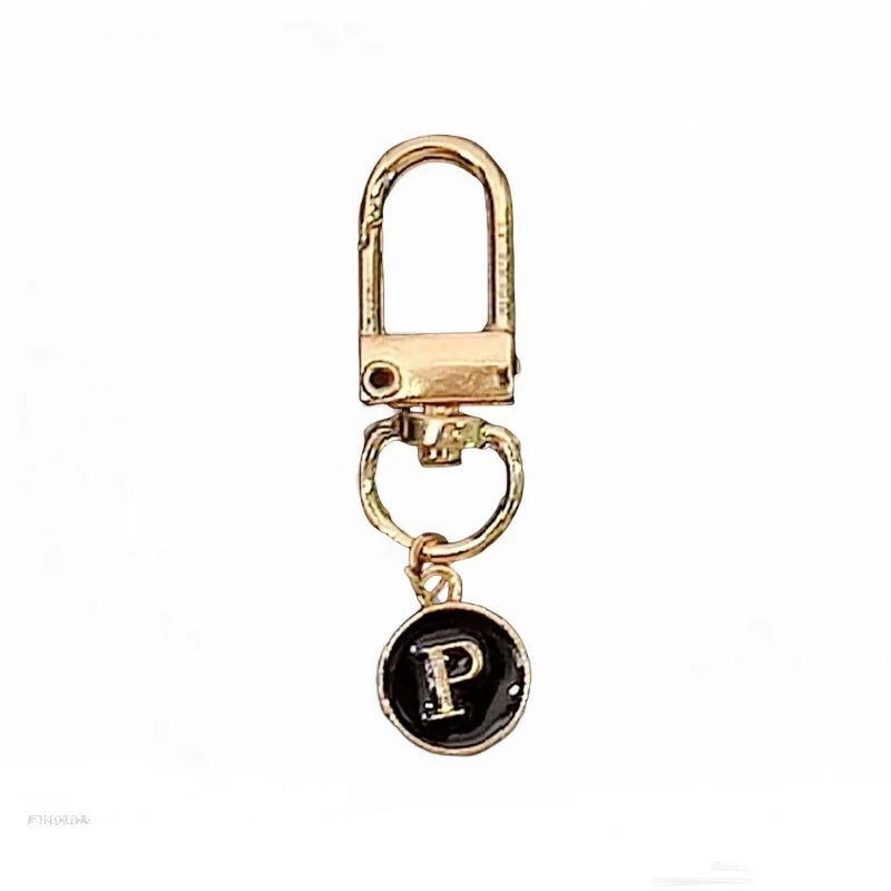 Elegant Metal Alphabet P Letter Keychain