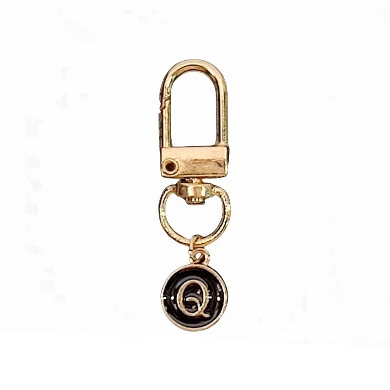 Elegant Metal Alphabet Q Letter Keychain