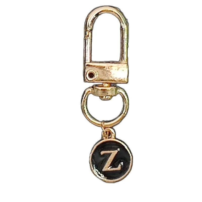 Elegant Metal Alphabet Z Letter Keychain