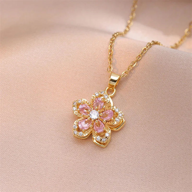Radiant Blossom Pendant Necklace