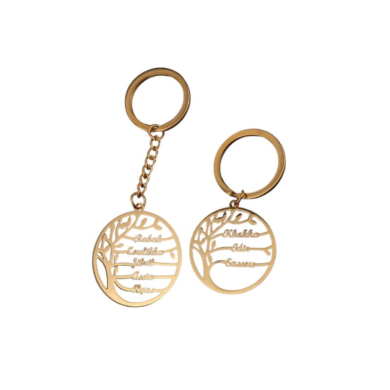 Custom Tree of Life Name Keychain
