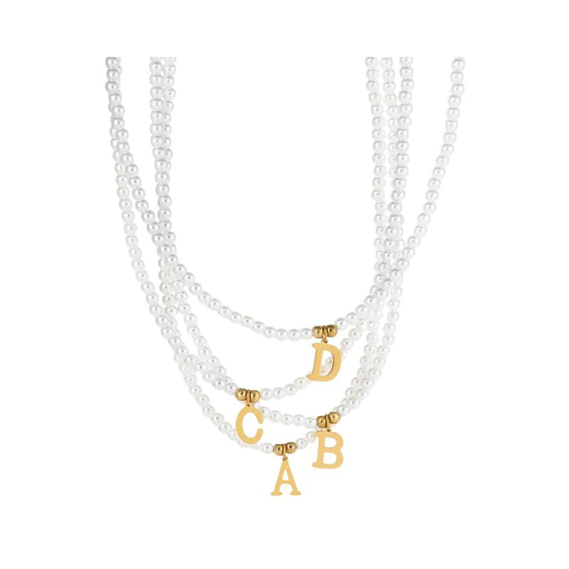 Initial Pearl DIY Letter Necklace