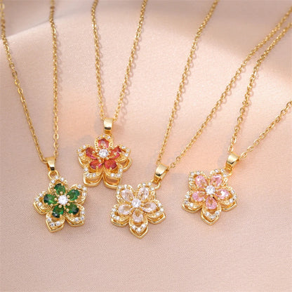 Radiant Blossom Pendant Necklace