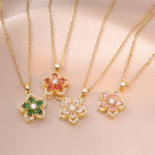 Radiant Blossom Pendant Necklace