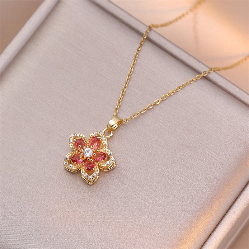 Radiant Blossom Pendant Necklace