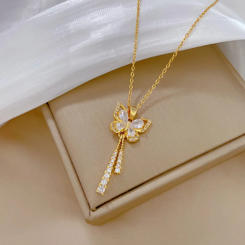 Fluttering Hearts Necklace
